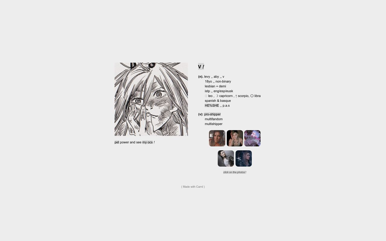 Carrd profile picture for @relics